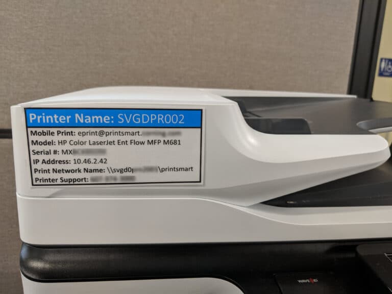 How to Label Your Printer and IP address