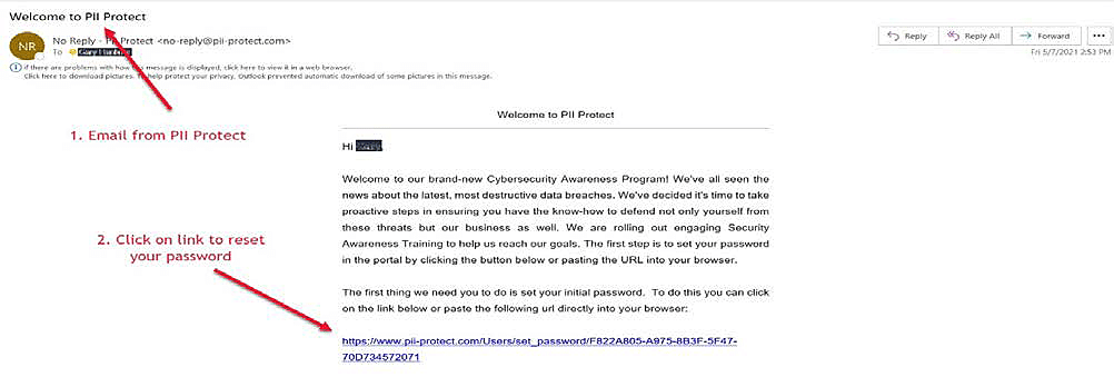 Cybersecurity-Welcome Email